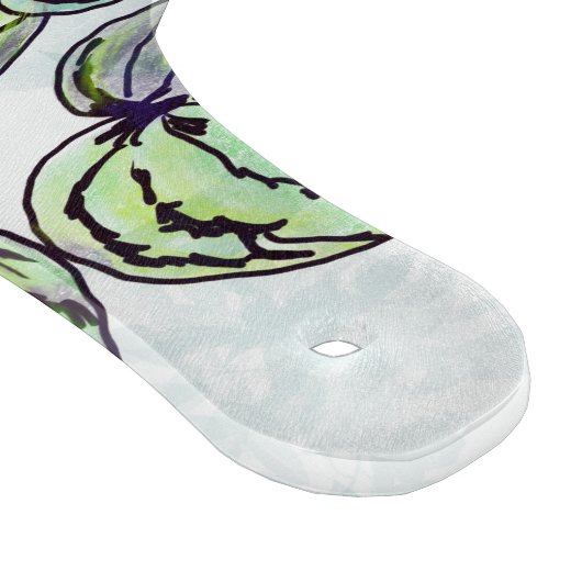 Groene lederen snijvlak snijplank (Hoek)