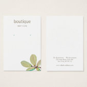 Groene lederen tak die DisplayCard verdient Visitekaartje (Voorkant /achterkant)