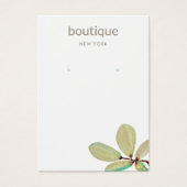 Groene lederen tak die DisplayCard verdient Visitekaartje (Voorkant)