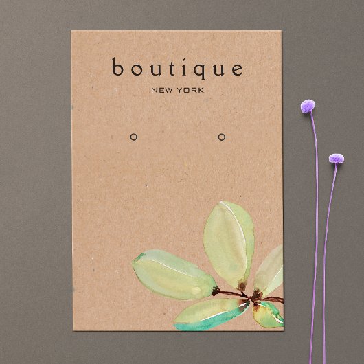 Groene lederen tak die DisplayCard verdient Visitekaartje