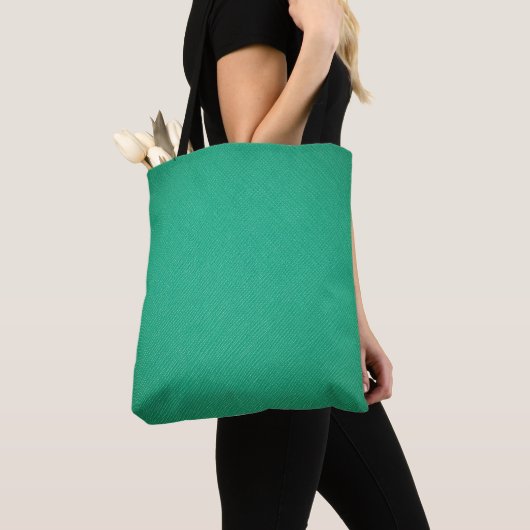Groene lederen textuur tote bag (Dichtbij)