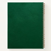 Groene Leer Look Gouden Monogram Notitieboek (Achterkant)