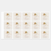 Groene Leeuw Baby Shower Labels (Vel)