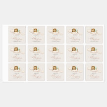 Groene Leeuw Baby Shower Labels