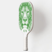 Groene Leeuw geïllustreerd Pickleball Paddle (Links)