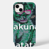Groene leeuw met roze bril "Hakuna Matata" Art Case-Mate iPhone Case (Achterkant)