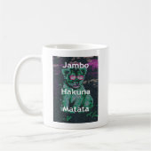 Groene leeuw met roze bril "Hakuna Matata" Art Koffiemok (Links)