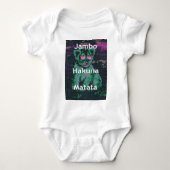 Groene leeuw met roze bril "Hakuna Matata" Art Romper (Voorkant)