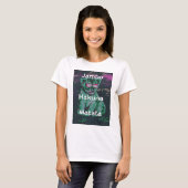 Groene leeuw met roze bril "Hakuna Matata" Art T-shirt (Voorkant volledig)