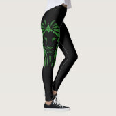 Groene leeuwenkop op elke kleur Leggings (Rechts)