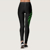Groene leeuwenkop op elke kleur Leggings (Achterkant)
