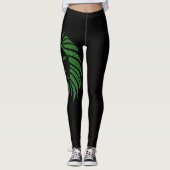 Groene leeuwenkop op elke kleur Leggings (Voorkant)