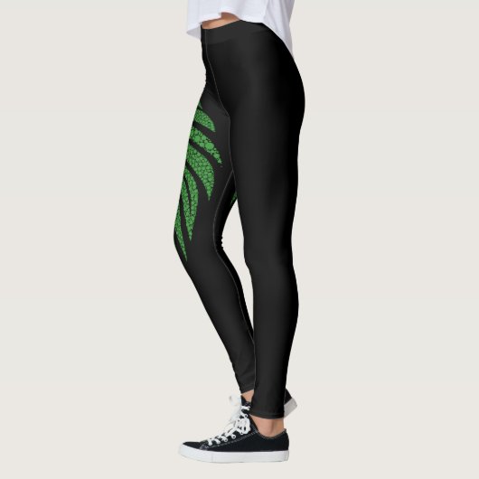 Groene leeuwenkop op elke kleur Leggings (Links)
