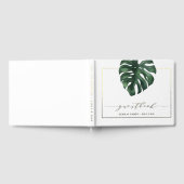 Groene lef Monstera Wedding Guest Book Gastenboek (Volledig)