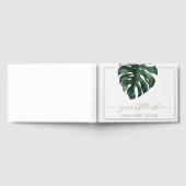 Groene lef Monstera Wedding Guest Book Gastenboek (Volledig)