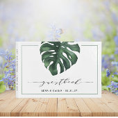 Groene lef Monstera Wedding Guest Book Gastenboek