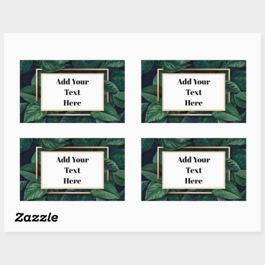 Groene lef-verzendlabels rechthoekige sticker (Vel)