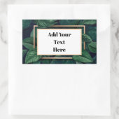 Groene lef-verzendlabels rechthoekige sticker (Tas)