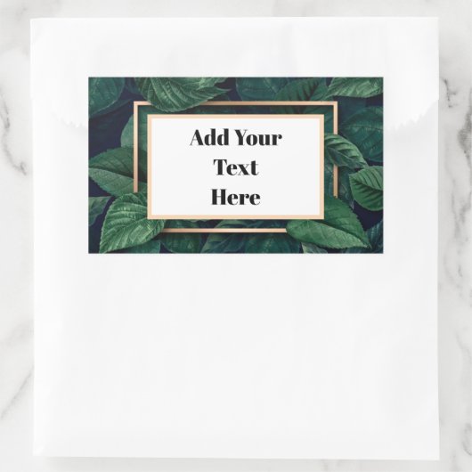 Groene lef-verzendlabels rechthoekige sticker (Tas)