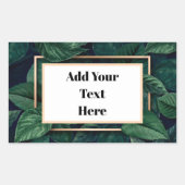 Groene lef-verzendlabels rechthoekige sticker (Voorkant)