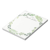 Groene lef Wreath Specialized Stationery Notitieblok (Linkerzijde)