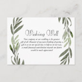 Groene lef Wreath Wedding Goed Informatiekaartje (Voorkant)