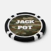 Groene leger camo aangepaste casino poker chips (Enkel)