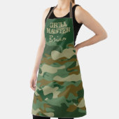 Groene leger camo camouflage grill meester grote B Schort (Insitu)