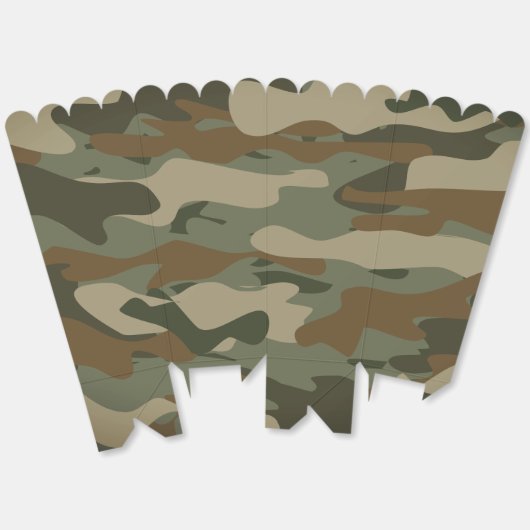 Groene leger camo militaire camouflage aangepaste bedankdoosjes (Ongevouwen)