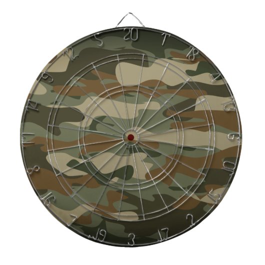 Groene leger camo militaire camouflage dartboard dartbord (Voorkant)