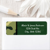 Groene leger camouflage Camo adreslabels Etiket (Insitu)