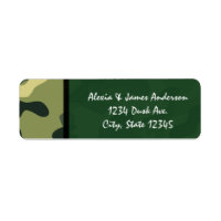 Groene leger camouflage Camo adreslabels