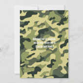 Groene leger camouflage verjaardagsfeest uitnodigi kaart (Achterkant)