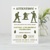 Groene Leger Mannen, Leger Camo Verjaardagsfeest Kaart (Staand voorkant)