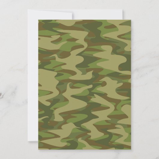 Groene Leger Mannen, Leger Camo Verjaardagsfeest Kaart (Achterkant)