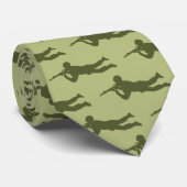 Groene Leger Mannen Sniper Pose Stropdas (Opgerold)