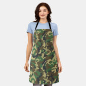 Groene Leger Marine Camouflage Patroon Camping Schort (Gedragen)