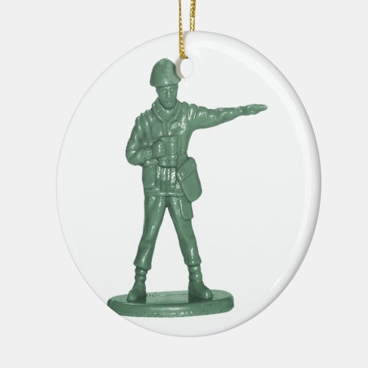Groene legerMannen Keramisch Ornament (Links)