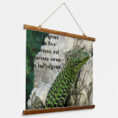 Groene legers op een rots hangend wandkleed (Gebogen)