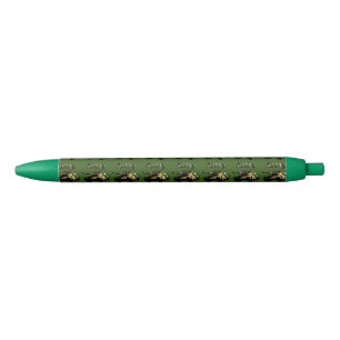 Groene legertank, blauwe inktpen inkt pen