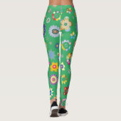 Groene Legging Multi bloemen (Achterkant)