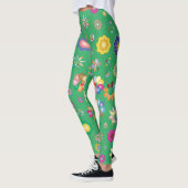 Groene Legging Multi bloemen (Links)
