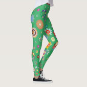 Groene Legging Multi bloemen (Rechts)