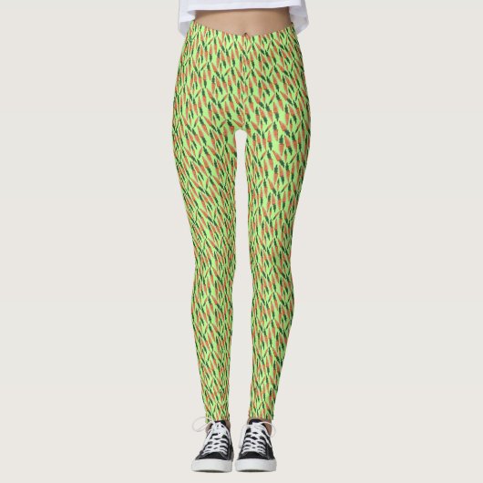 Groene Leggings voor wortelen - paaskinderen (Voorkant)
