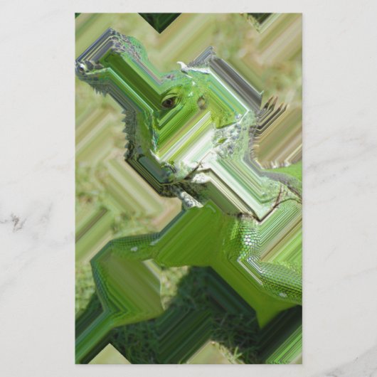 Groene leguaan briefpapier (Voorkant)
