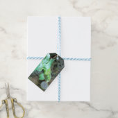 Groene leguaan cadeaulabel (Met Touw)