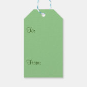 Groene leguaan cadeaulabel (Achterkant)