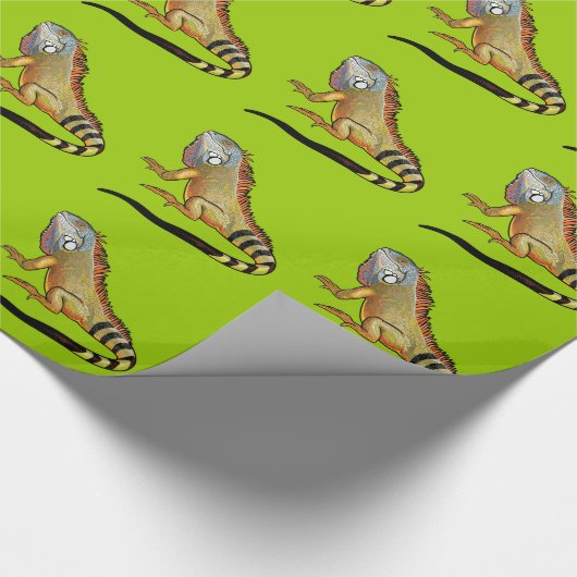 groene leguaan cadeaupapier (Hoek)