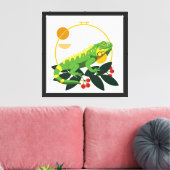 Groene Leguaan Canvas Afdruk (Insitu (Woonkamer))
