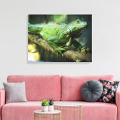Groene Leguaan Canvas Afdruk (Insitu (Woonkamer))